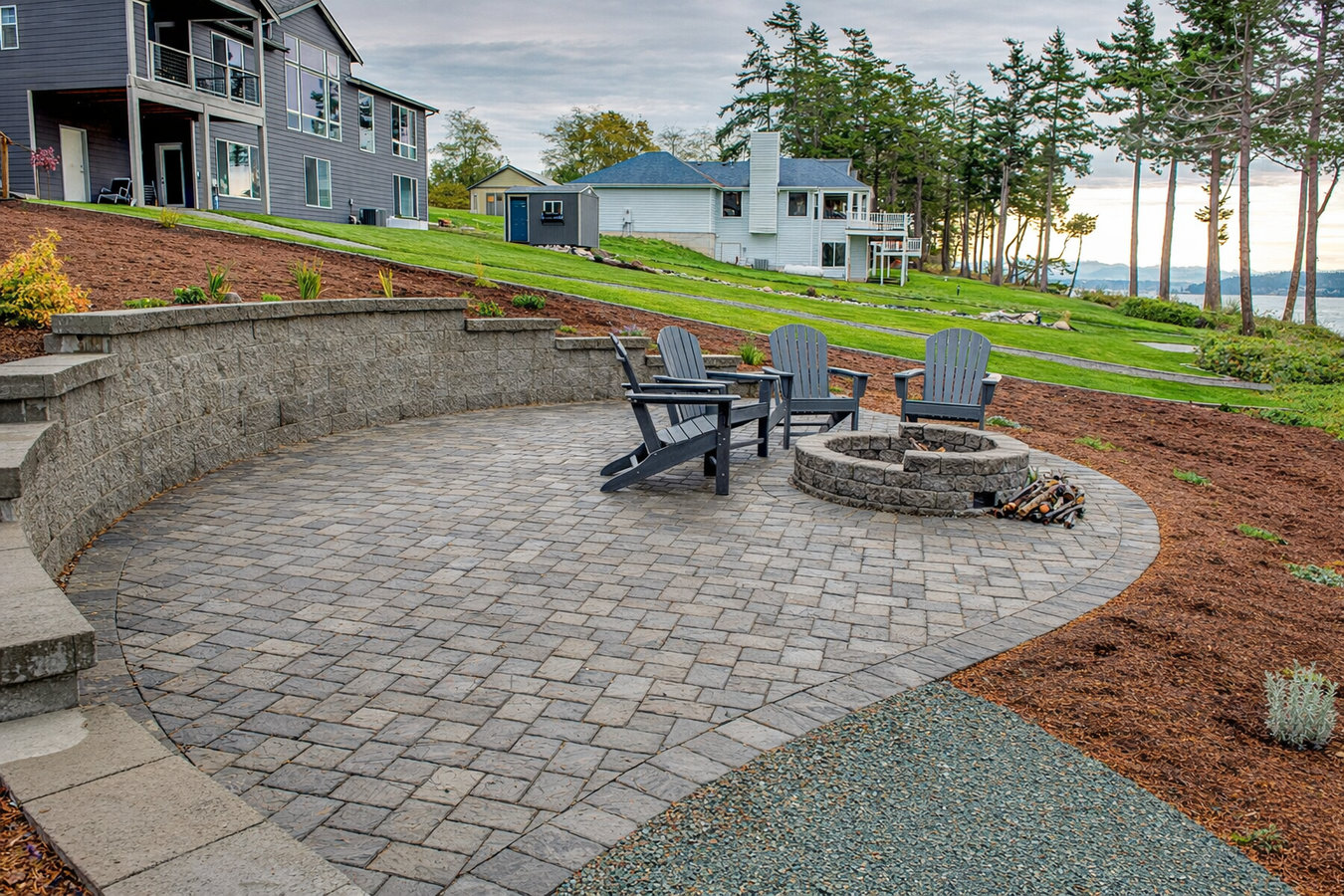 Concrete patio construction